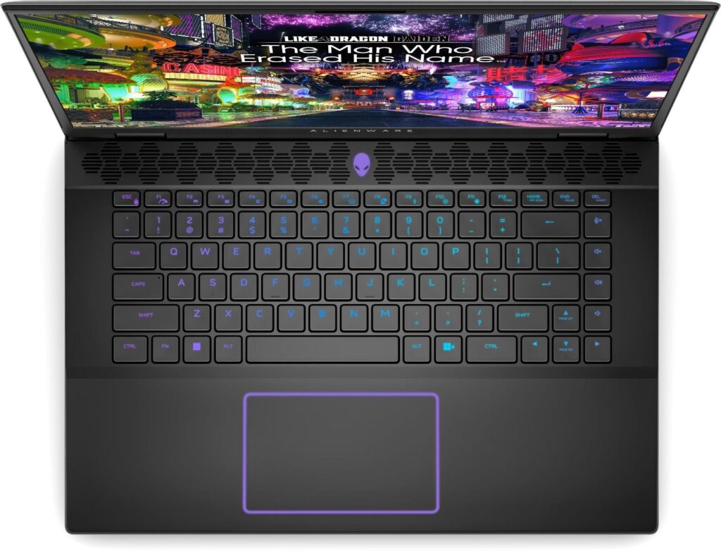 Alienware m16 (R2) Top Front View