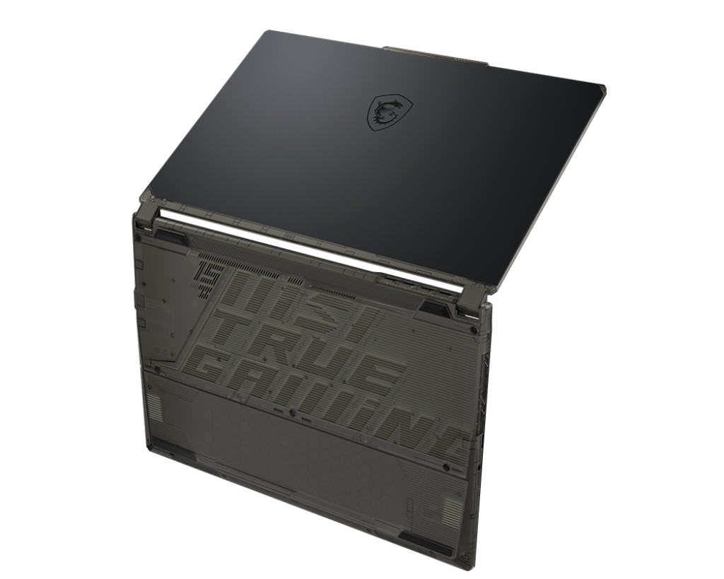 Cyborg 15 AI A1VEK Bottom Full Open Laptop Image