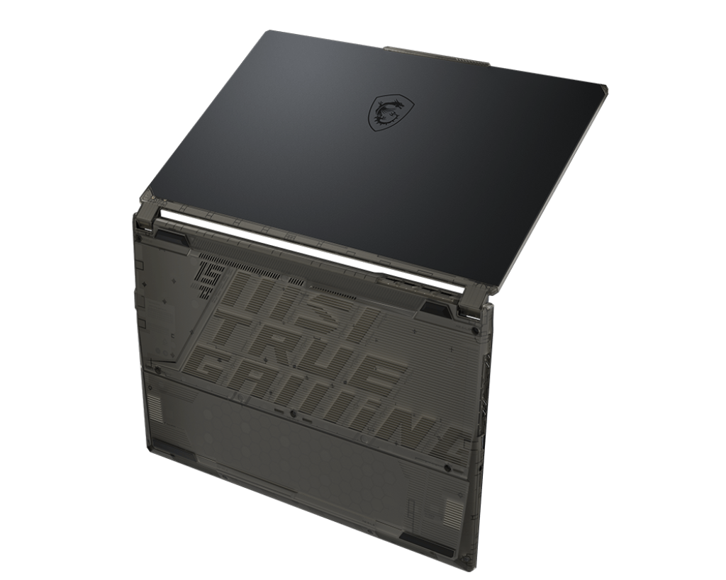 Cyborg 15 AI A1VEK Bottom Full Open Laptop Image
